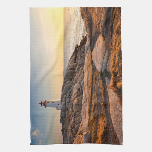 Lighthouses Peggy's Cove Nova Scotia Theedoek (Verticaal)