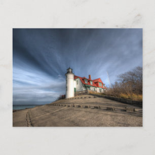 Lighthouses Point Betsie Lake Michigan Briefkaart