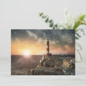 Lighthouses Red & White Lighthouse Bedankkaart (Staand voorkant)