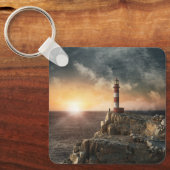 Lighthouses Red & White Lighthouse Sleutelhanger (Voorkant)