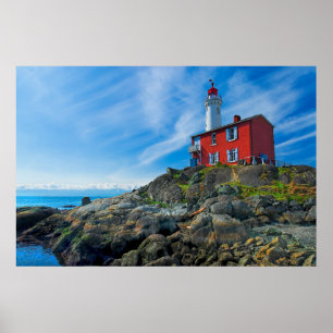 Lighthouses Victoria Harbor Vancouver Island Poster