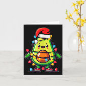 Lighting Avocado Ugly Christmas Sweater Guacamole Kaart (Gele Bloem)