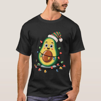 Lighting Avocado Ugly Christmas Sweater Guacamole T-shirt