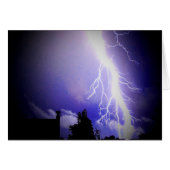 Lightning Among a Dark Sky Greeting Card (Devant horizontal)