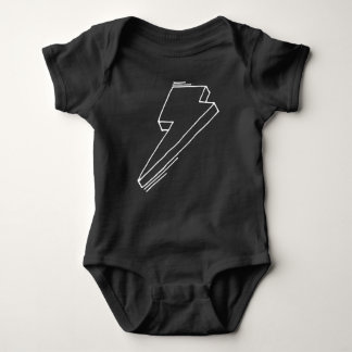 Lightning Bolt Baby Bodysuit Black