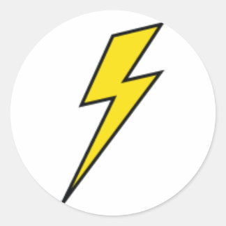 Lightning Bolt Classic ronde Sticker