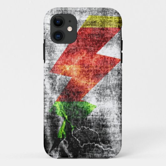 Lightning Bolt Dark Grunge Case-Mate iPhone Case (Achterkant)