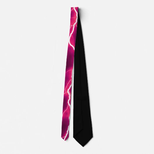 Lightning Bolt - Deep Pink Stropdas (Achterkant)