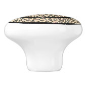 Lightning Bolt Eyes Leopard Smile Face Keramische Knop (Zijkant)