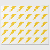 Lightning Bolt, geel, donder, storm, superheld Cadeaupapier (Vlak)