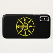 Lightning Bolt Lacrosse Stick iPhone Case (Achterkant (horizontaal))