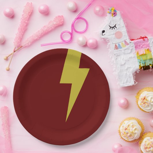 Lightning Bolt Papieren Bordje (Feest)