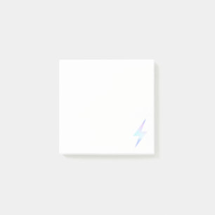 Lightning Bolt Post It Notes / White