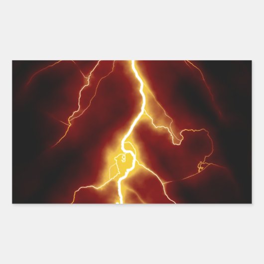 Lightning Bolt Rechthoekige Sticker (Voorkant)