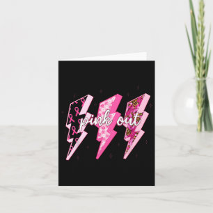 Lightning Bolt Ribbon Roze Out Borstkanker Mom G Kaart