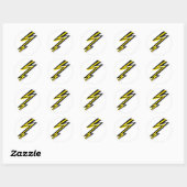 Lightning Bolt. Ronde Sticker (Vel)