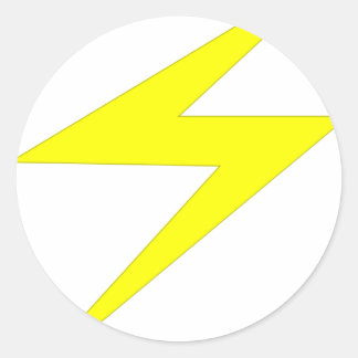 Lightning Bolt Ronde Sticker