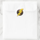 Lightning Bolt Ronde Sticker (Tas)