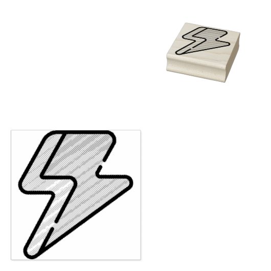 Lightning Bolt Rubberstempel (Gestempeld)