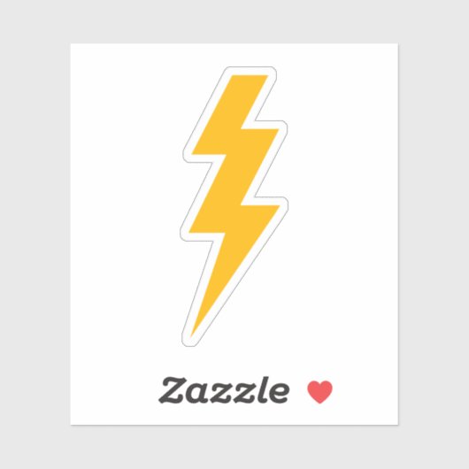 Lightning Bolt Yellow Sticker (Vel)