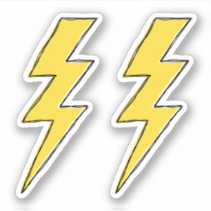 Lightning bolts doedle tekening sticker