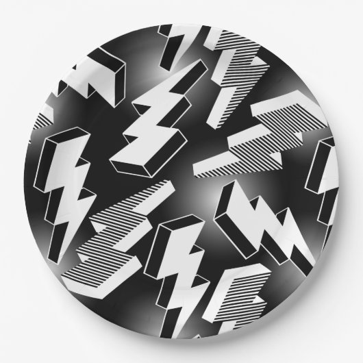 Lightning Bolts Papieren Bordje (Voorkant)