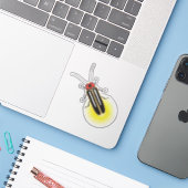 Lightning Bug Firefly Sticker (Laptop met iPhone)
