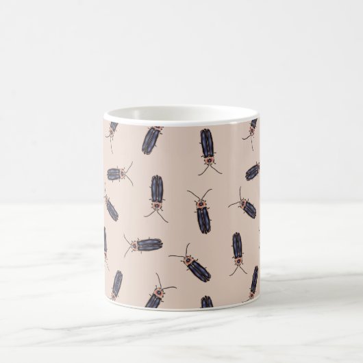 Lightning Bugs - Beige Coffee Mok (Center)