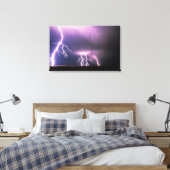 Lightning. Canvas Afdruk (Insitu (Slaapkamer))