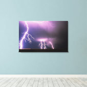 Lightning. Canvas Afdruk (Insitu (Houten vloer))