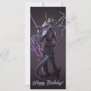 Lightning Dragon happy birthday Kaart