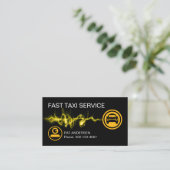 Lightning Fast Taxi Service Driving Visitekaartje (Staand voorkant)