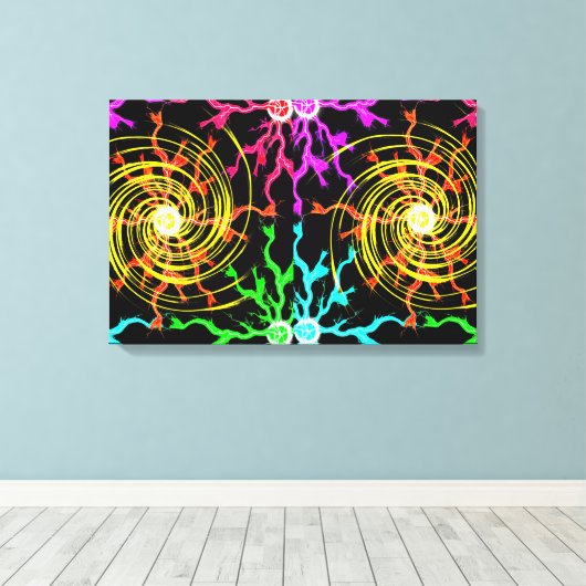 Lightning Hurricane Canvas (Insitu (Houten vloer))