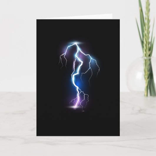 Lightning Lightning Thunderstorm Kaart (Voorkant)