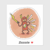 Lightning Man Comic Book Style Sticker (Vel)