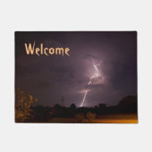 Lightning Night storm Welkomstdeurmat Deurmat (Voorkant)