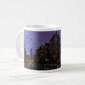 Lightning Over Chicago River Coffee Mok (Voorkant links)