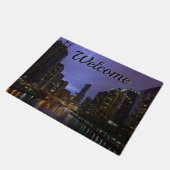 Lightning Over Chicago River Welcome Doormat Deurmat (Schuin)