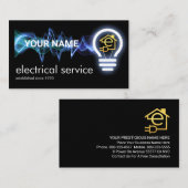 Lightning Powers Up Light Bulb Visitekaartje (Voorkant / Achterkant)