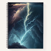 Lightning Storm Art Notitieboek (Voorkant)