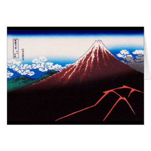 Lightning Storm Mt Fuji Hokusai