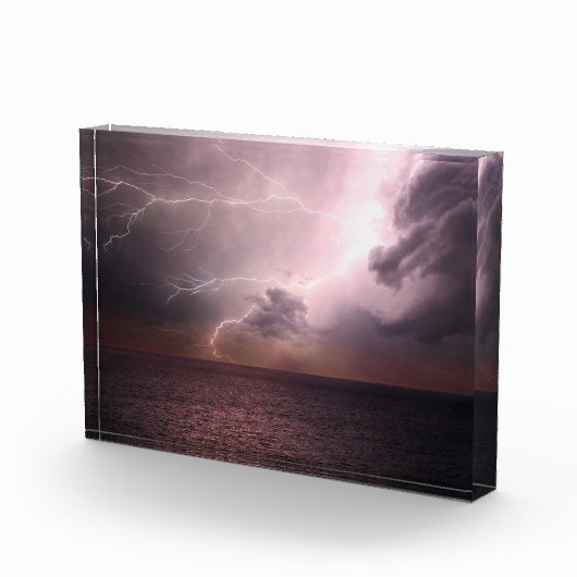 Lightning Storm Ocean Fotoblokken (Rechts)