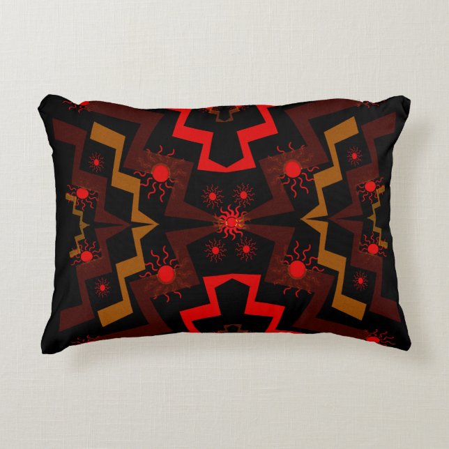 Lightning Suns Abstract Accent Pillow Accent Kussen (Voorkant)