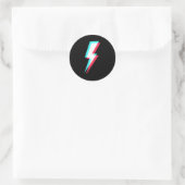 Lightning Symbool Macht Elektriciteitsbout Ronde Sticker (Tas)