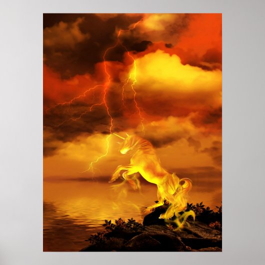Lightning Unicorn Poster (Voorkant)