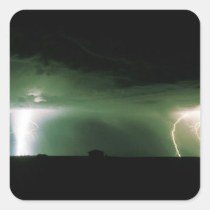 Lightning. Vierkante Sticker