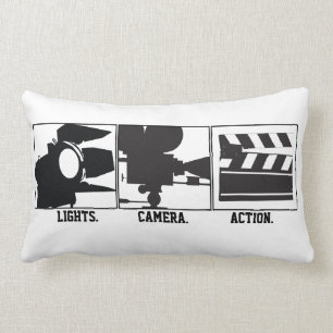 Lights.Camera.Action. Coussin de Movie Maker