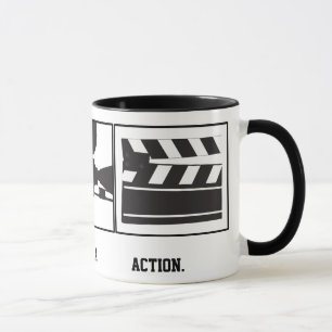 Lights.Camera.Action. Tasse de Movie Maker