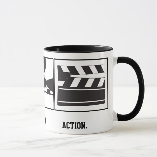 Lights.Camera.Action. Tasse de Movie Maker (Droite)