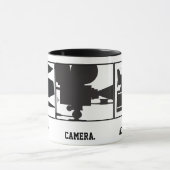 Lights.Camera.Action. Tasse de Movie Maker (Centre)